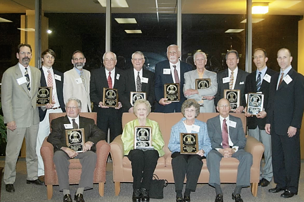 A group photo of the 2008 Sports Hall of Fame Inductees