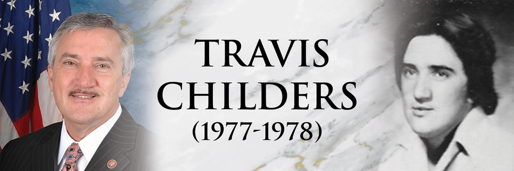 Travis Childers header featuring a current photo and photo of him while attending nemcc along with the dates he attended nemcc