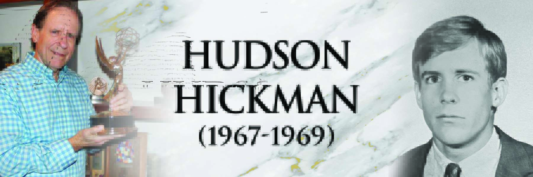 header banner for Hudson Hickman featuring photos of him