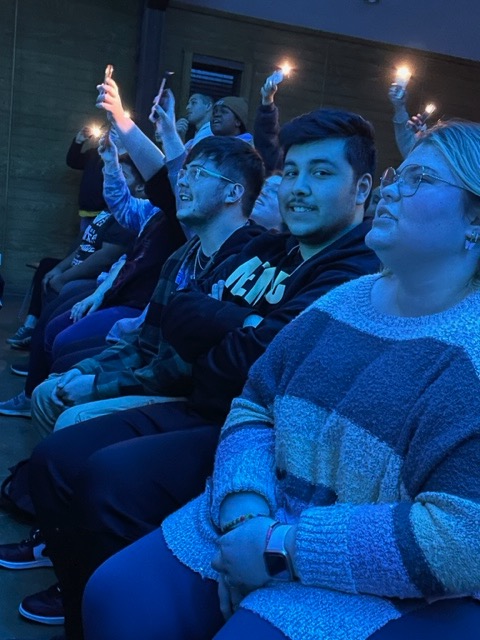 the wesley students during worship