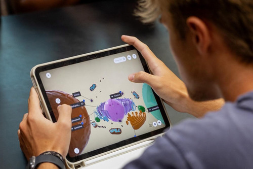 ipad with augmented reality displayed